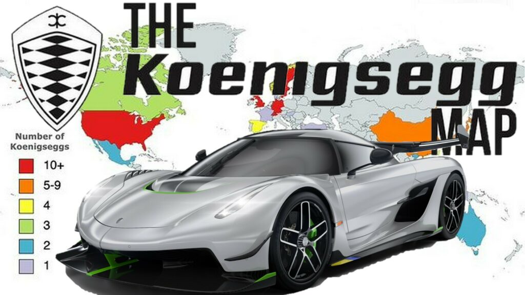   La carte Koenigsegg fournie par le public montre pourquoi vous n'en avez probablement jamais vu un sur la route